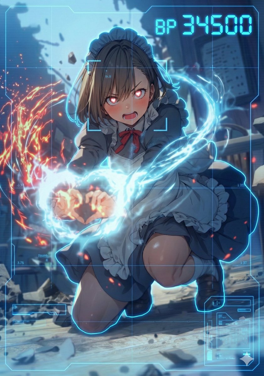 HUD battle power overlay for any character image