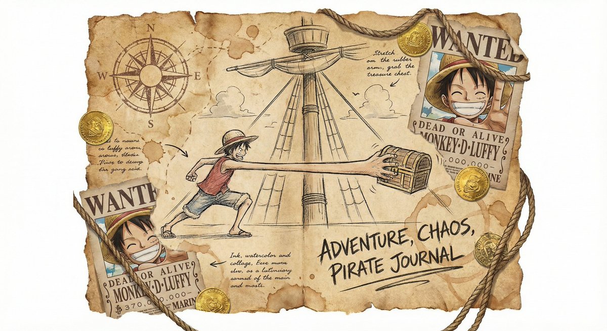 Captain’s worn sailing log sketch